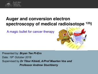 Auger and conversion electron spectroscopy of medical radioisotope 125 I  A magic bullet for cancer