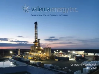 Corporate Presentation  May 2020 General Advisory The information contained in this presentation