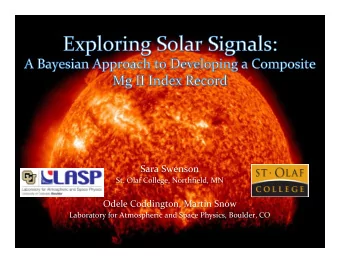 Sara  Swenson    St.  Olaf  College,  Northfield,  MN      Odele