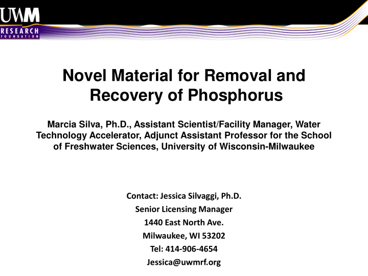 recovery of phosphorus