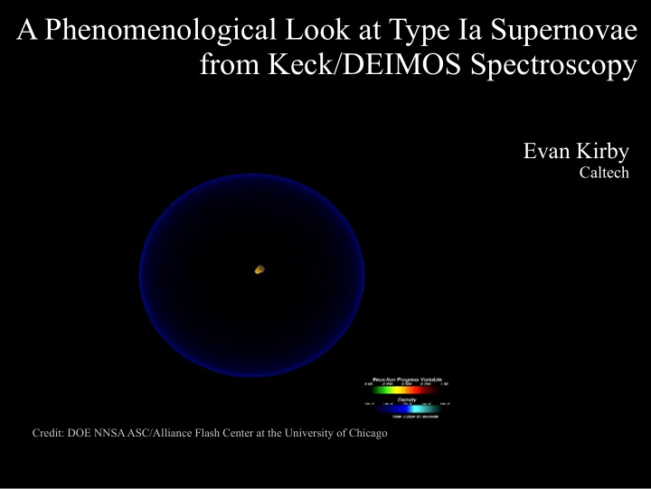 a phenomenological look at type ia supernovae from keck