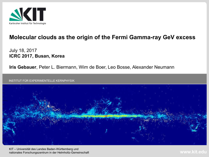 molecular clouds as the origin of the fermi gamma ray gev