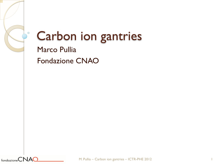 carbon ion gantries
