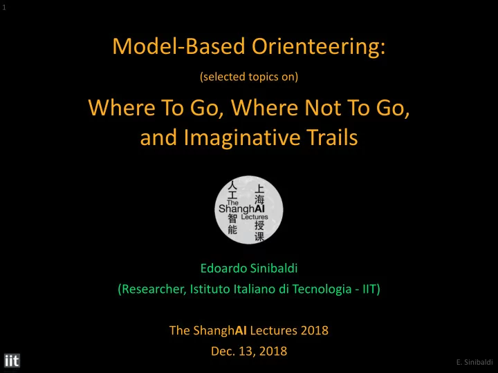 model based orienteering
