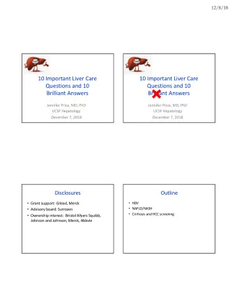 Brilliant Answers  Brilliant Answers  Jennifer Price, MD, PhD  Jennifer Price, MD, PhD  UCSF