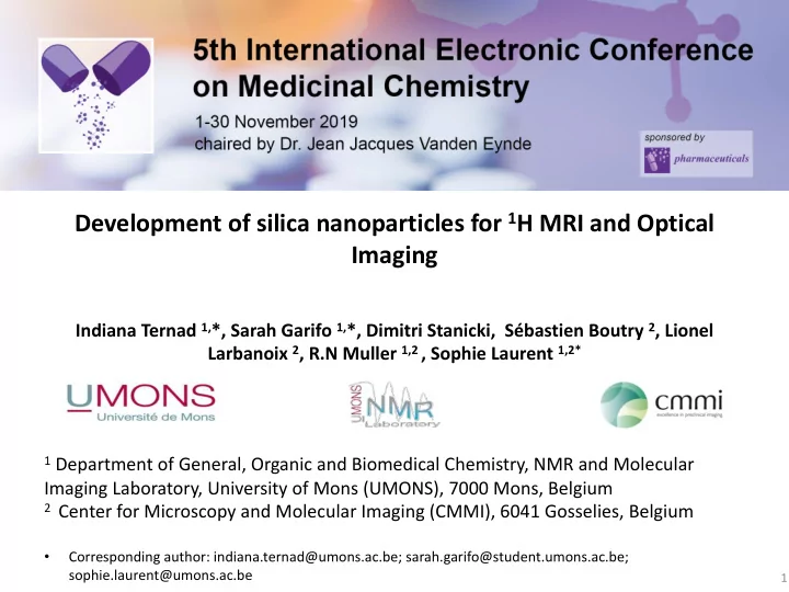 development of silica nanoparticles for 1 h mri and