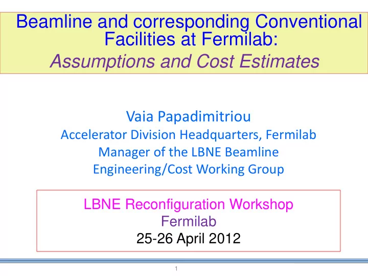 beamline and corresponding conventional
