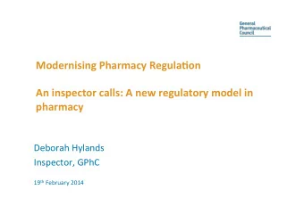 Our  statutory  role    To  protect,  promote  and  maintain  the