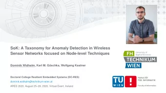 FH  University of  Applied Sciences  TECHNIKUM  WIEN  Dominik Widhalm, Karl M. Gschka, Wolfgang