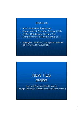 NEW TIES  NEW TIES  project  project