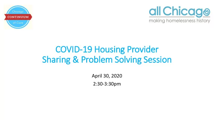 cov ovid 19 h hous using p g provider er sh shari aring