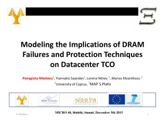 Modeling the Implications of DRAM Failures and Protection Techniques on Datacenter TCO Panagiota