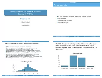 Announcements U  4: I