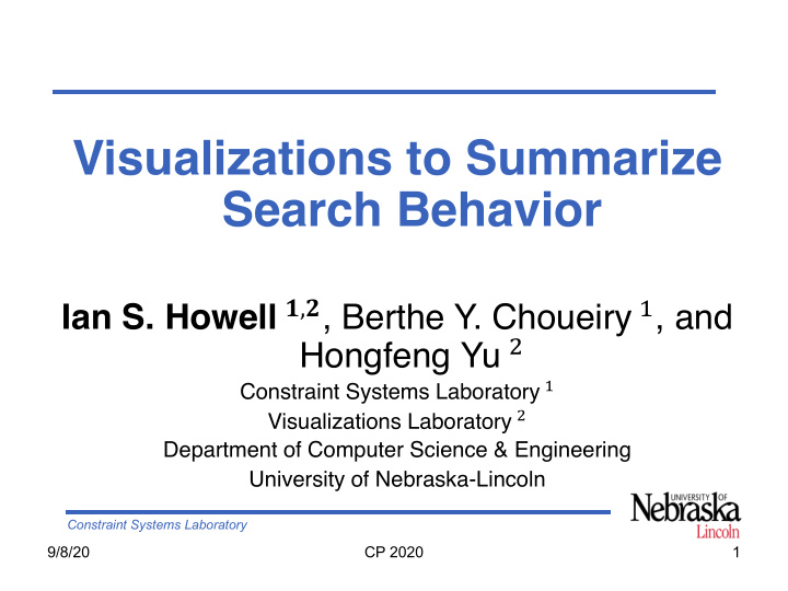 visualizations to summarize search behavior
