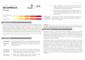 Briefing Note  26 January 2017   Health: Healthcare needs are linked to the damage to