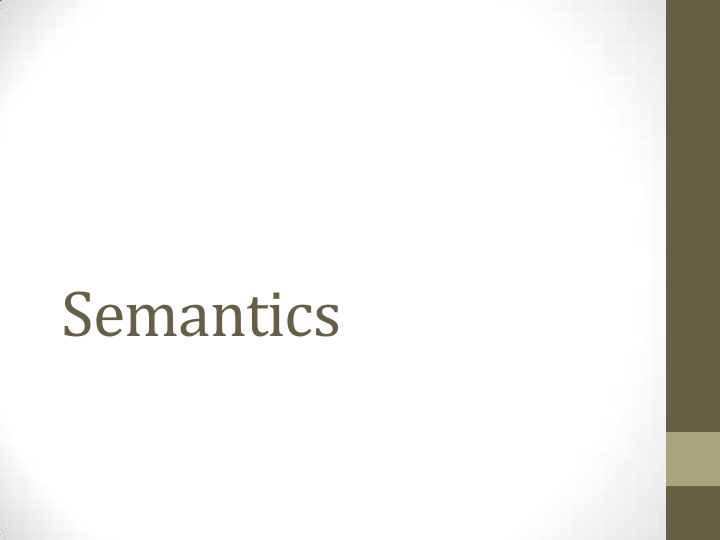 semantics the basics