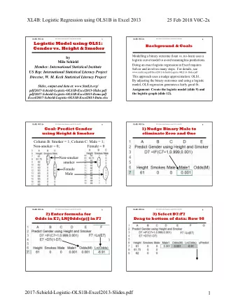 XL4B: Logistic Regression using OLS1B in Excel 2013  25 Feb 2018 V0C-2x  XL4B: V0C-2x  XL4B: V0C-2x