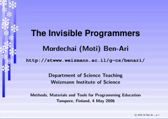 The Invisible Programmers  Mordechai (Moti) Ben-Ari  http://stwww.weizmann.ac.il/g-cs/benari/
