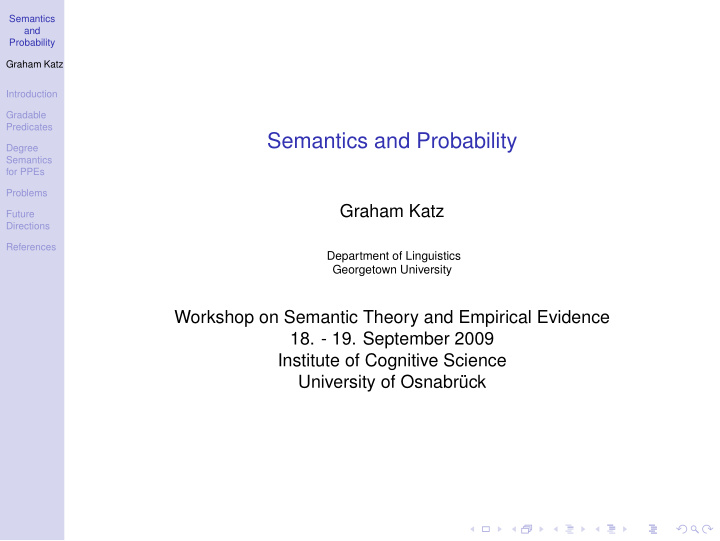 semantics and probability