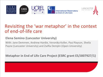 Revisi&amp;ng  the  war  metaphor  in  the  context    of