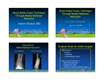 Andrew Haskell, MD  Approved by PAMF IRB  Palo Alto Medical Foundation  /  UCSF  Palo Alto Medical