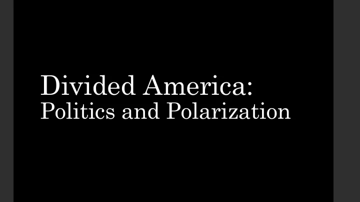 divided america