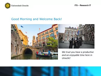 Good Morning and Welcome Back!  We trust you have a productive  and an enjoyable time here in