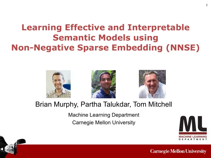 learning effective and interpretable semantic models
