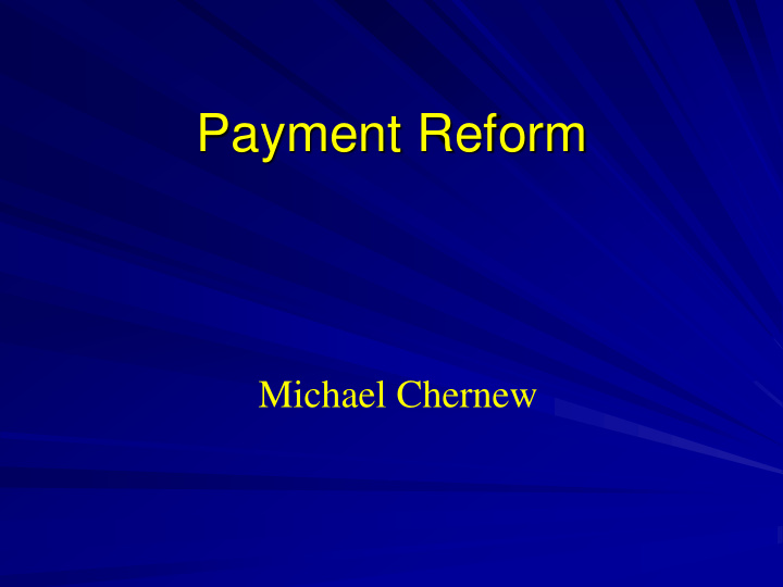payment reform