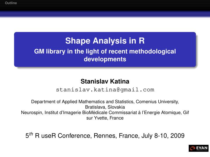 shape analysis in r