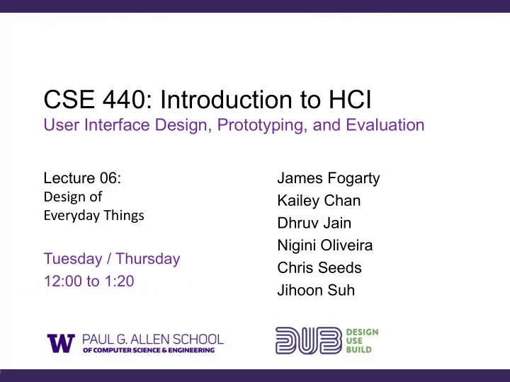 cse 440 introduction to hci