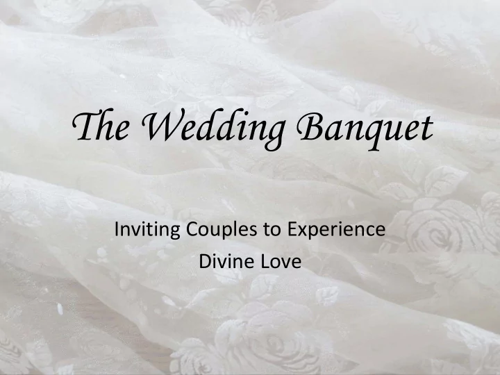the wedding banquet
