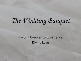 The Wedding Banquet  Inviting Couples to Experience  Divine Love  by Dr. Manny &amp; Karee Santos