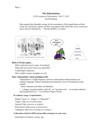 The Informations  1218 Concepts of Information,  Feb 17, 2015  Geoff Nunberg  Men register their