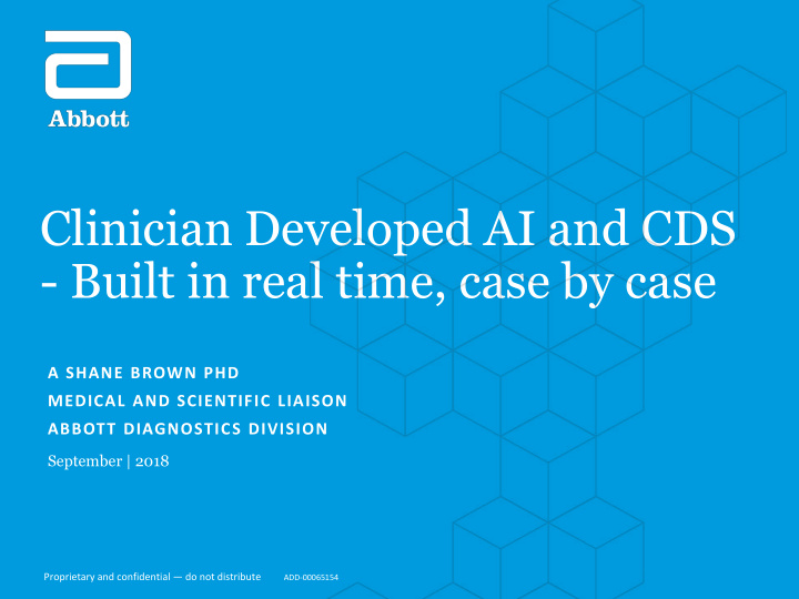 clinician developed ai and cds