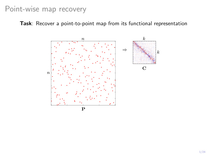 point wise map recovery