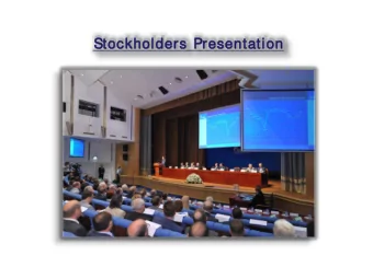 Stoc  ockhold  olders  Pres  esentation  ion  Stoc  tockh  kholde  lders  s  Who  Warren Buffet