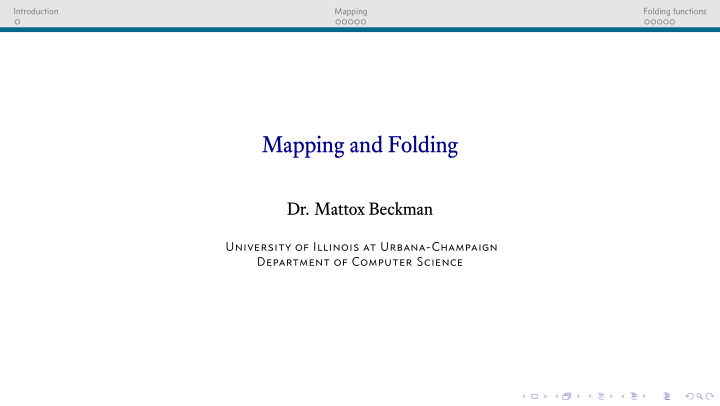 mapping and folding