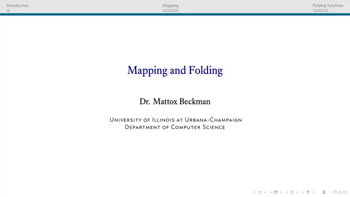 mapping and folding