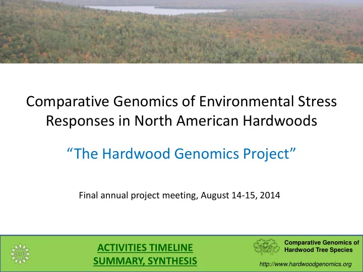 comparative genomics of environmental stress