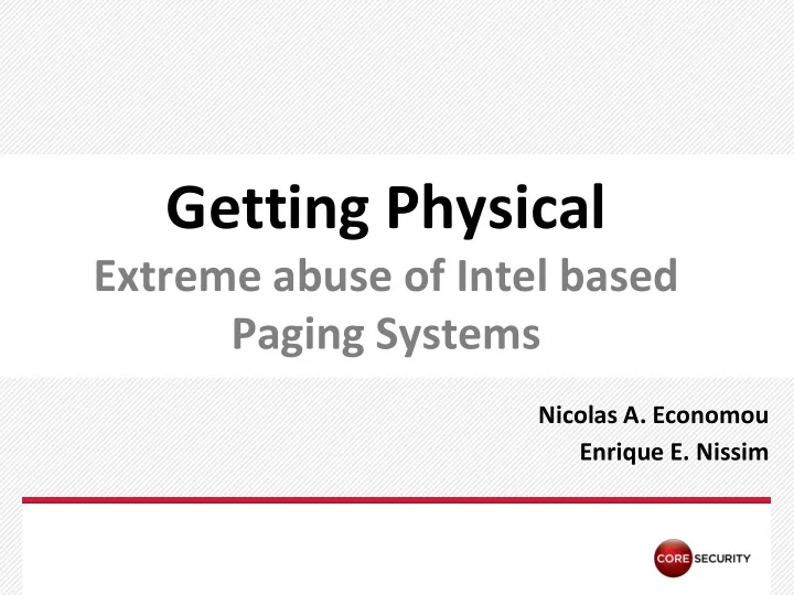getting physical