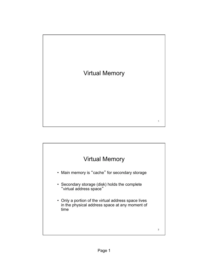 virtual memory