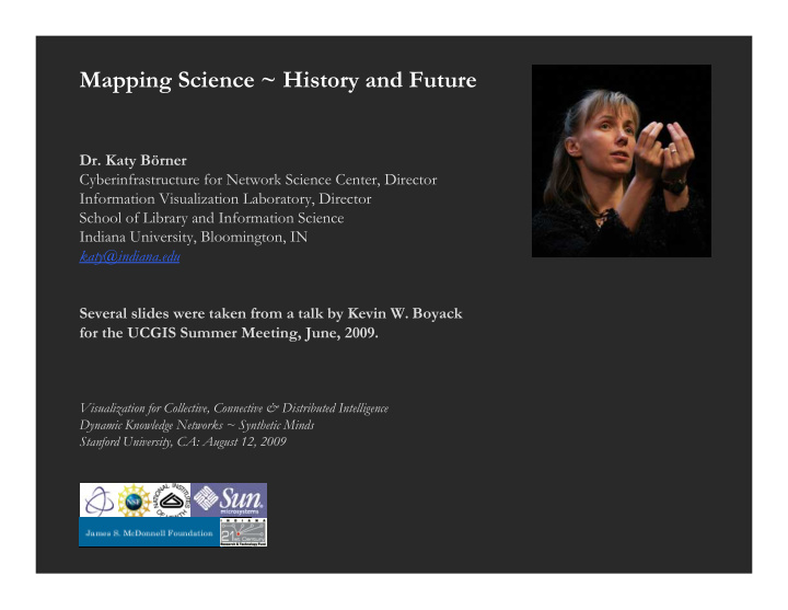 mapping science history and future