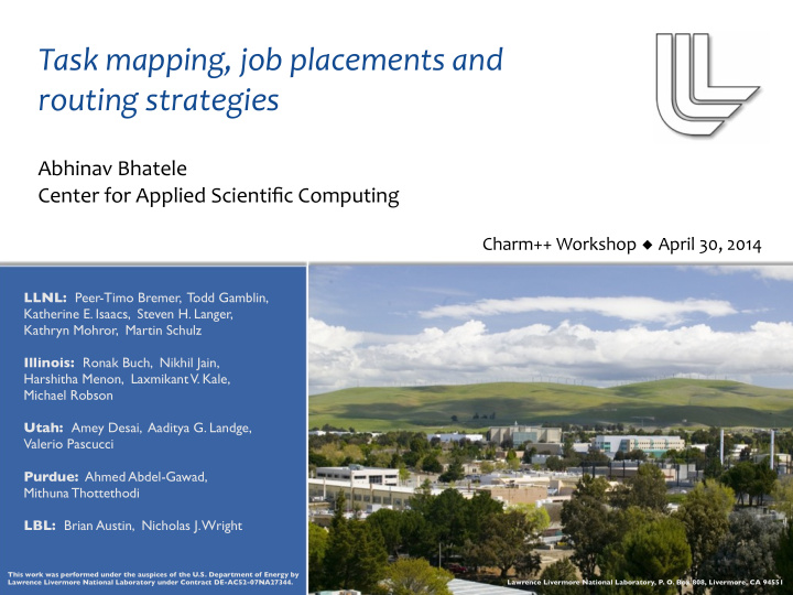 task mapping job placements and routing strategies
