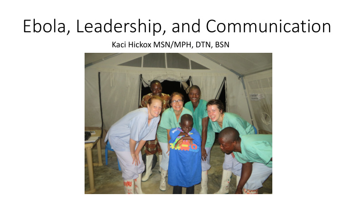 ebola leadership and communication