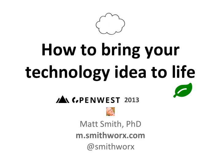 how to bring your technology idea to life