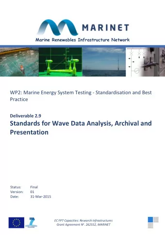Presentation  Status:  Final  Version:  01  Date:  31-Mar-2015  EC FP7 Capacities: Research