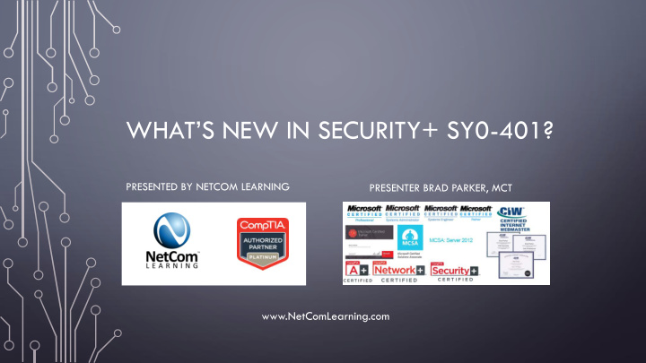 what s new in security sy0 401