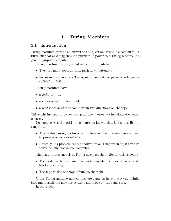 1 turing machines