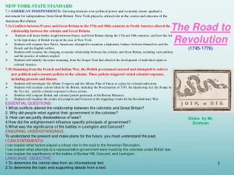 The Road to  7.3a Conflicts between France and Great Britain in the 17th and 18th centuries in